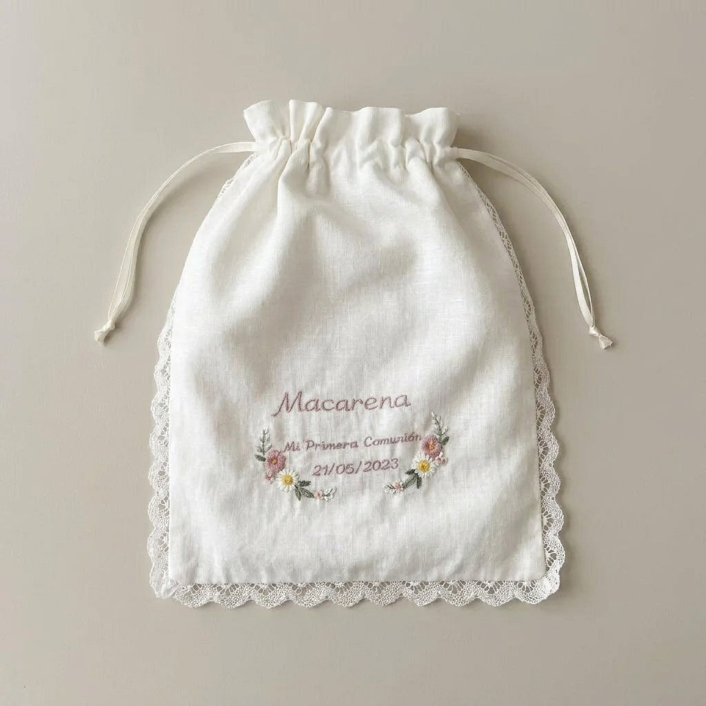 Pack de bastidor y bolsa floral comunión