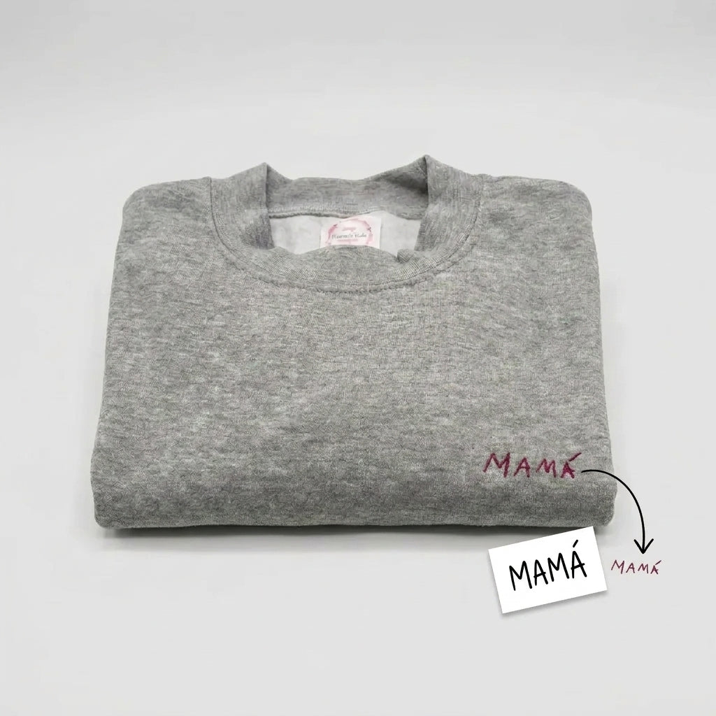 Sudadera con la letra de tu peque bordada