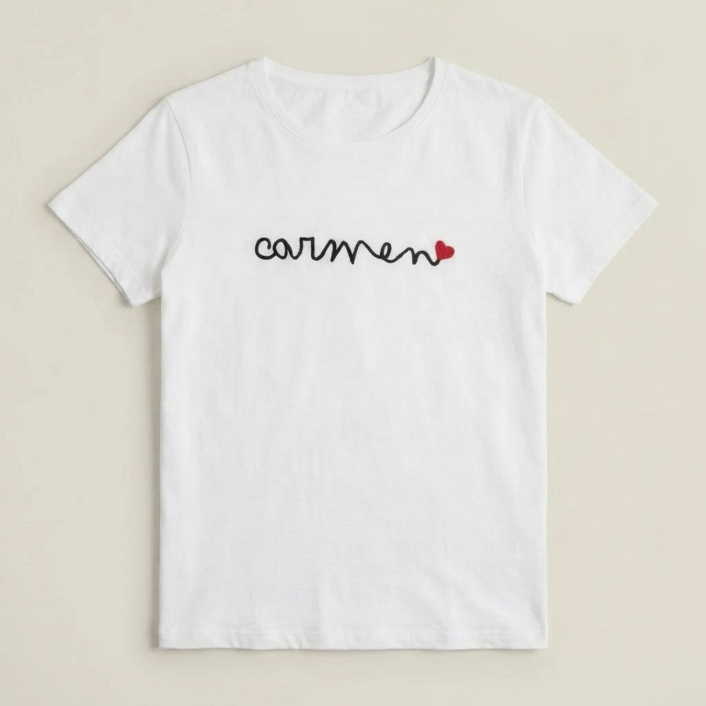 Camiseta Mujer Caligrafía personalizada