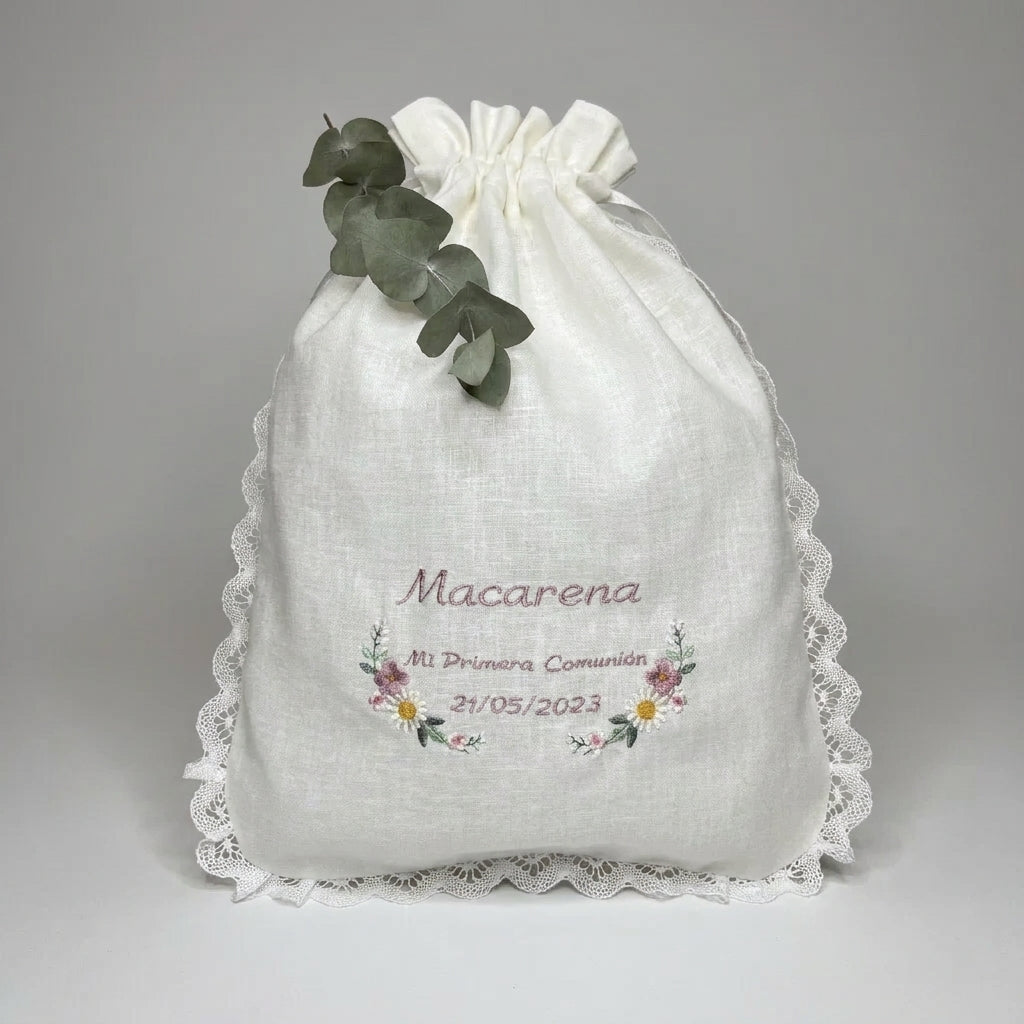 Bolsa floral comunión