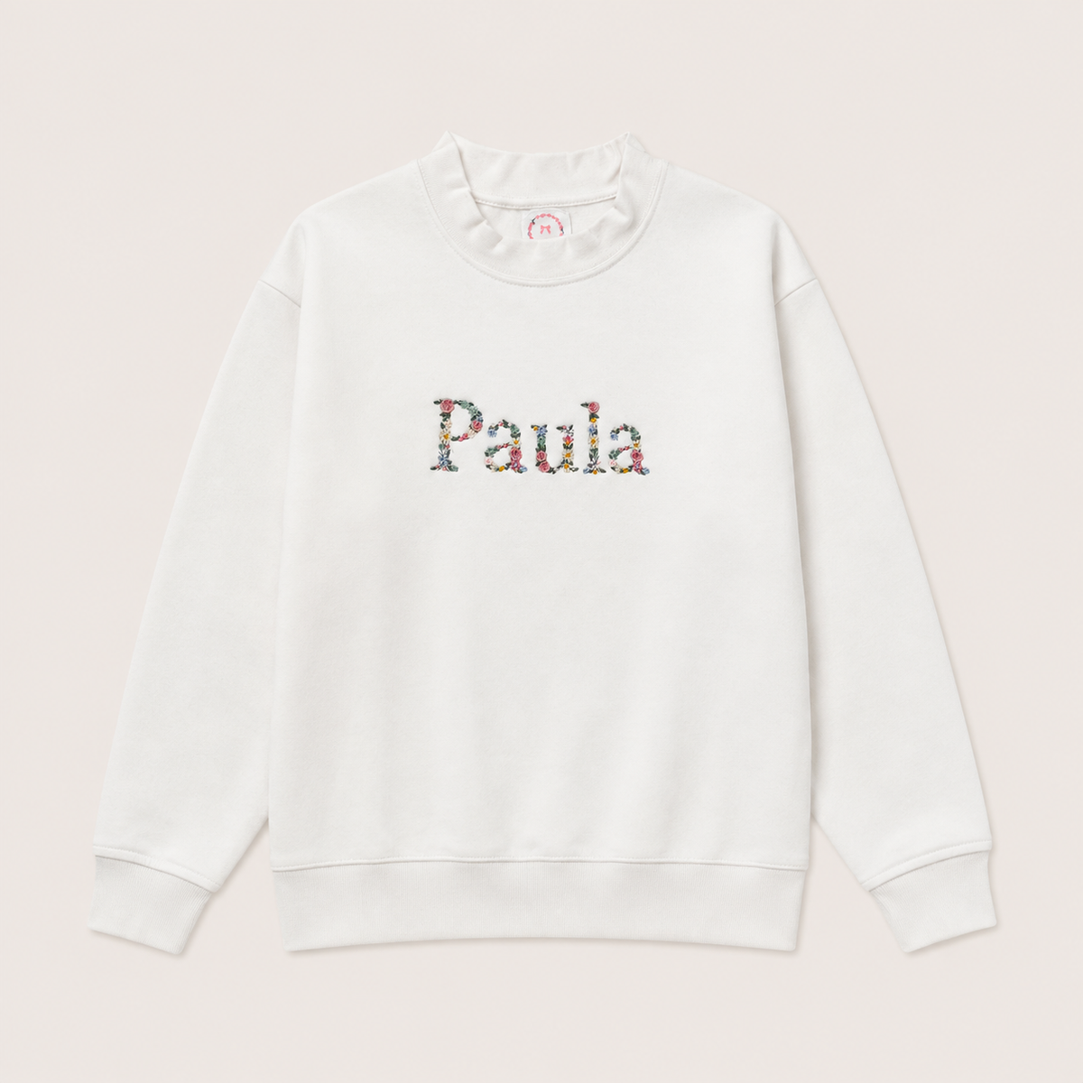 Sudadera Infantil Floral blanca