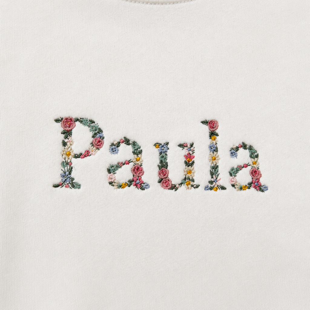 Sudadera Infantil Floral blanca