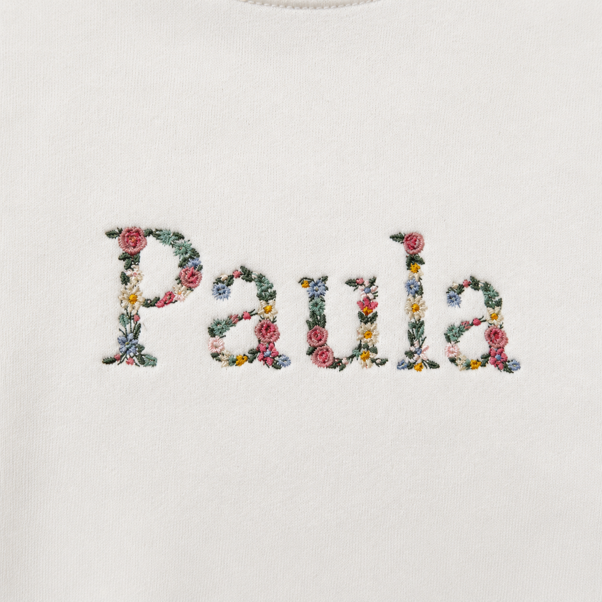 Sudadera Infantil Floral blanca