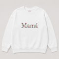 Sudadera Mujer Floral Blanca