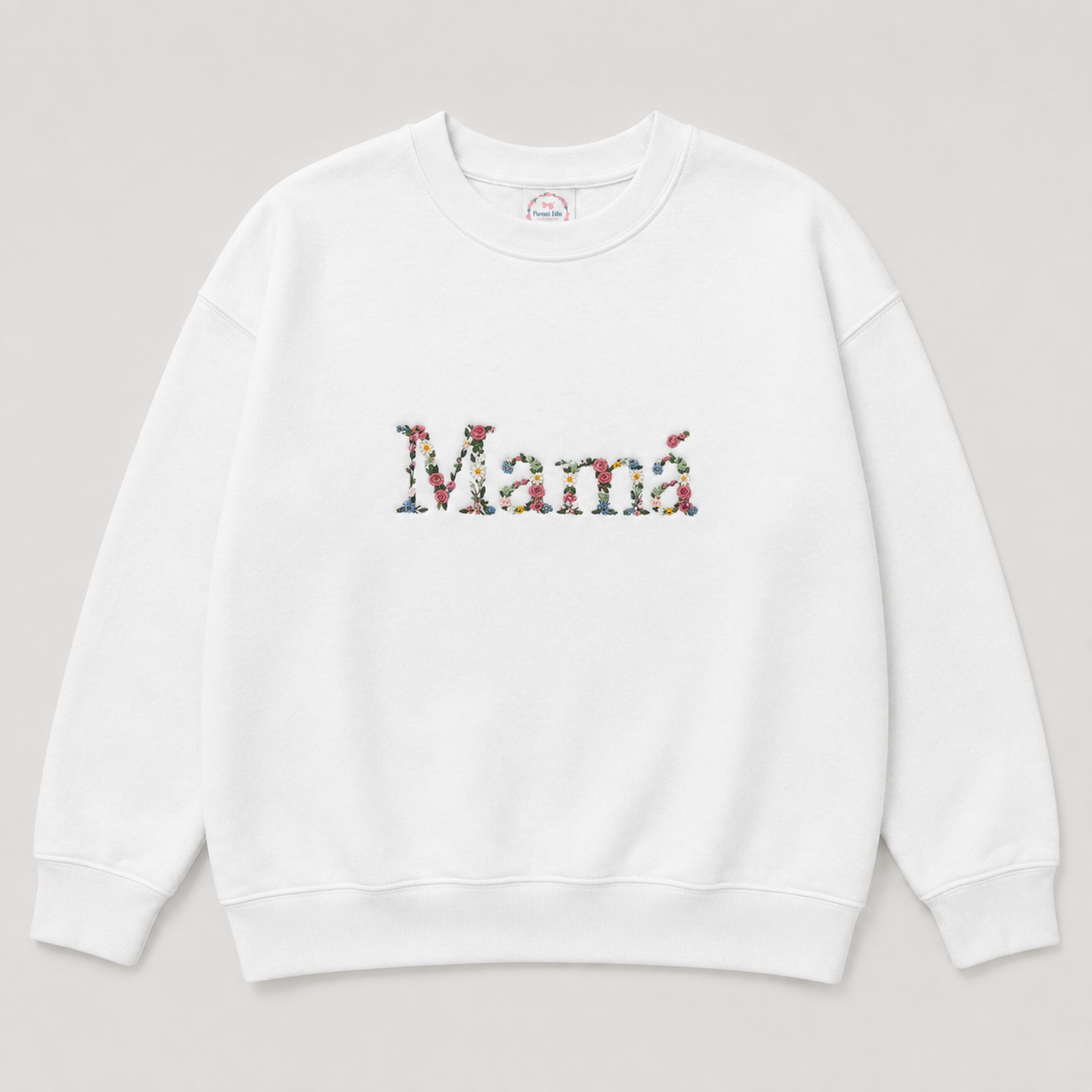 Sudadera Mujer Floral Blanca