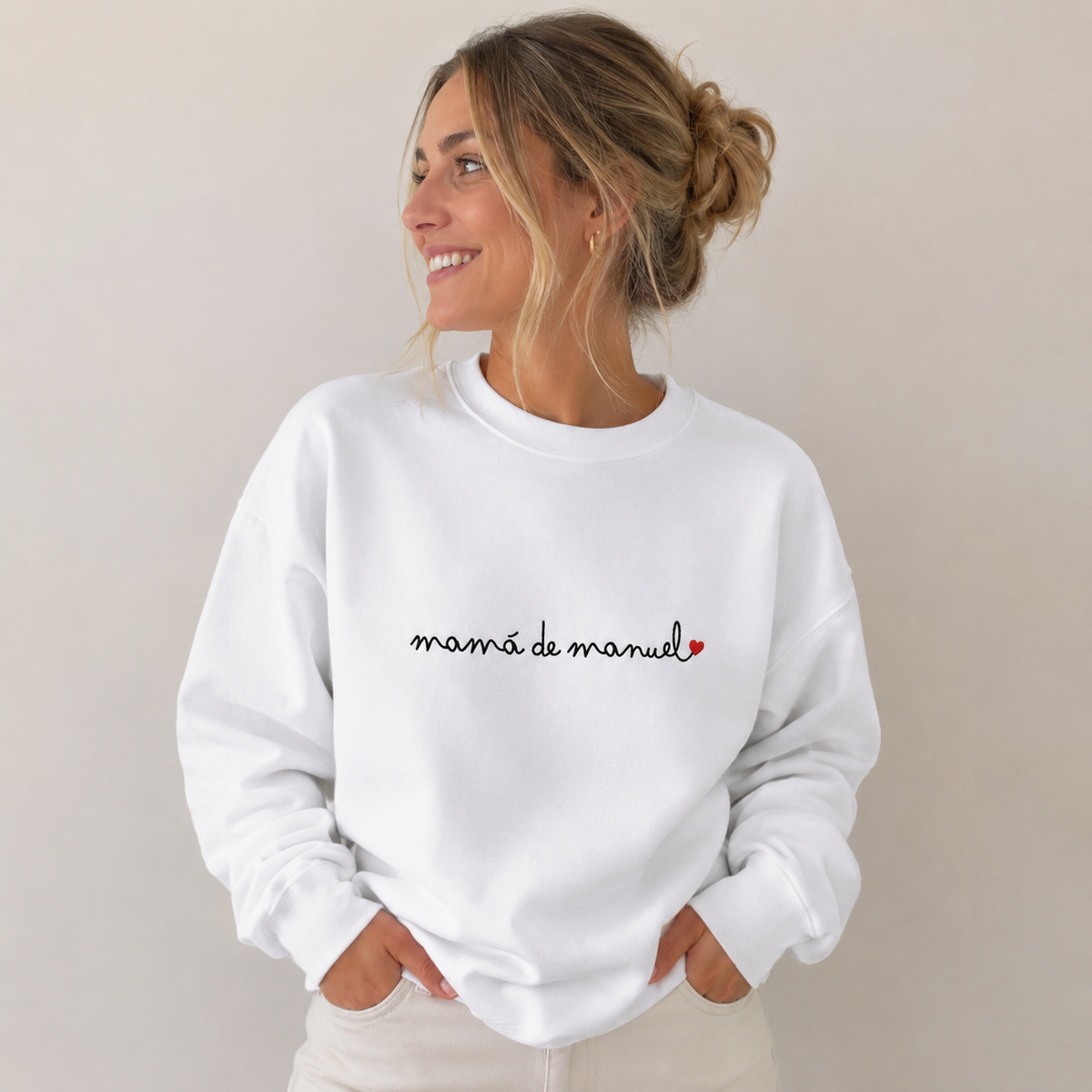 Sudadera Mamá de… Caligrafía
