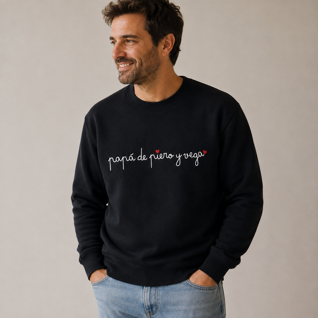 Sudadera Papá de… Caligrafía