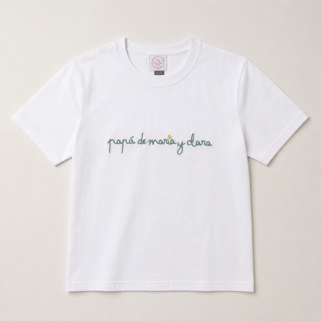 Camiseta Papá de… Caligrafía