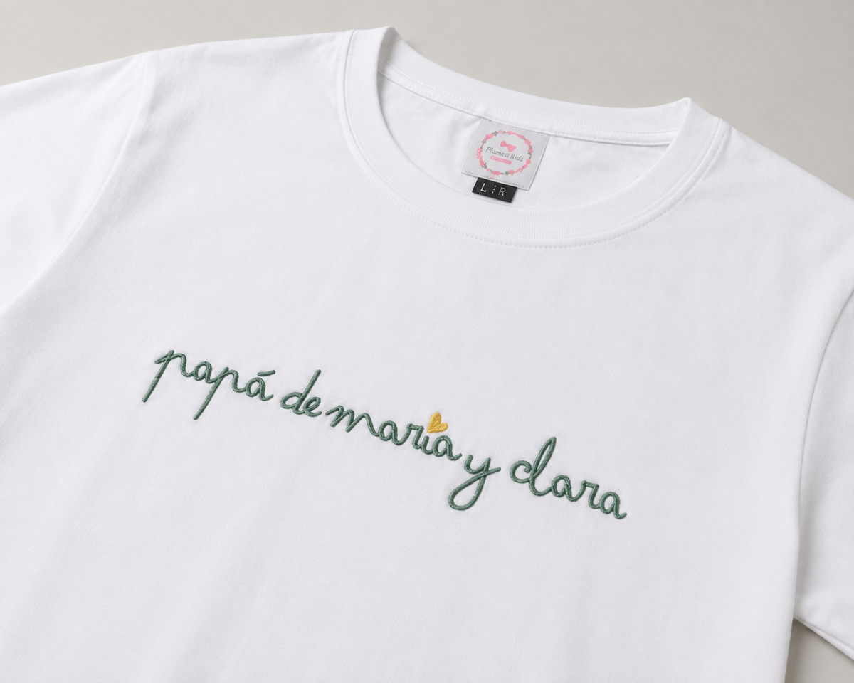 Camiseta Papá de… Caligrafía