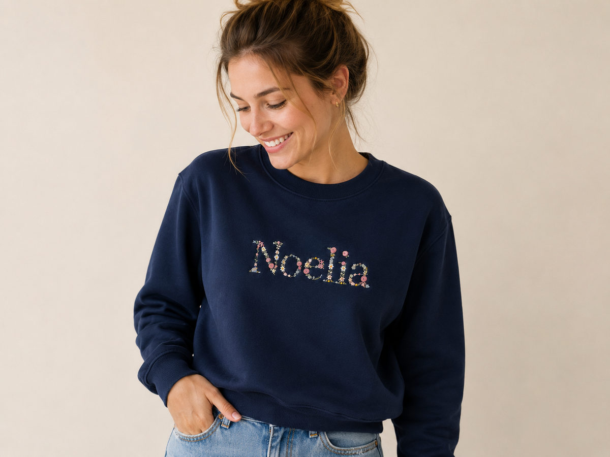 Sudadera Mujer Marino Floral