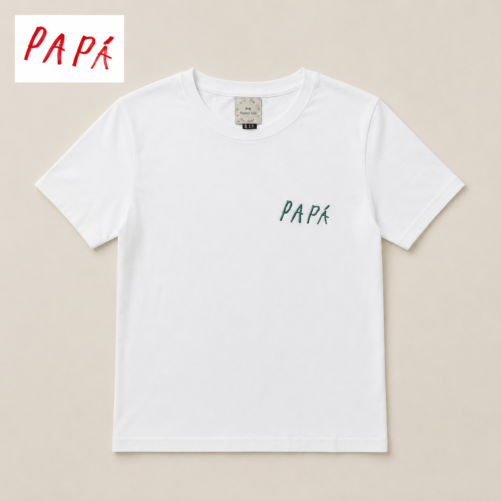 Camiseta con la letra de tu peque bordada
