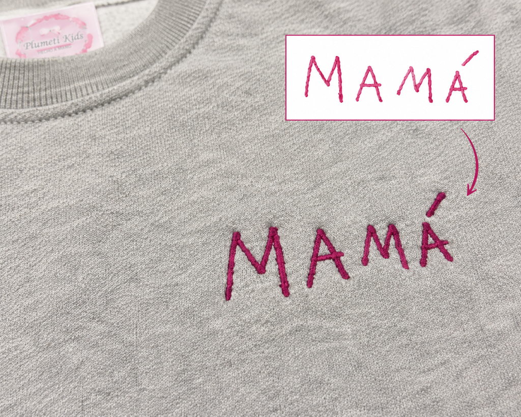 Sudadera con la letra de tu peque bordada