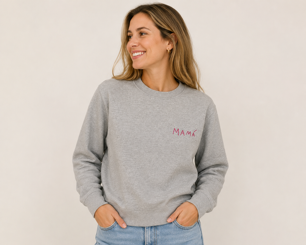 Sudadera con la letra de tu peque bordada
