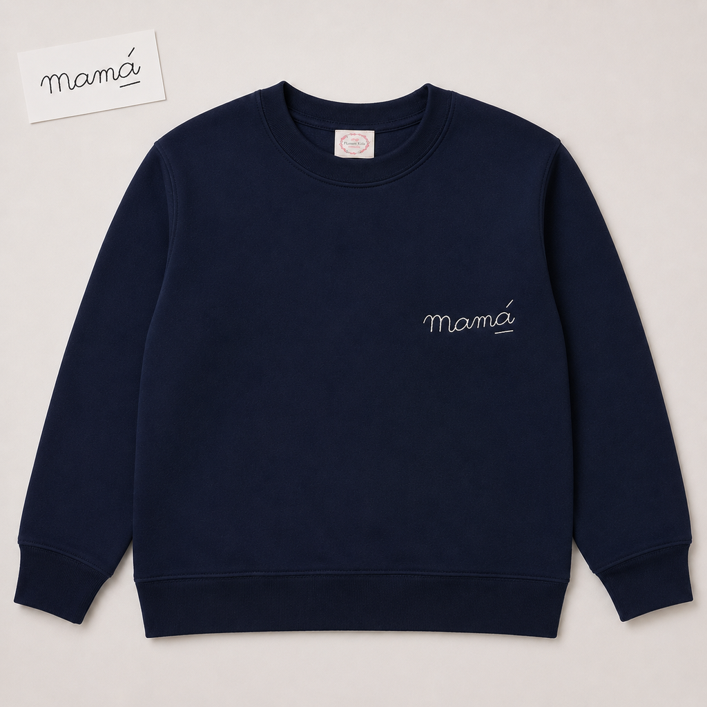 Sudadera con la letra de tu peque bordada