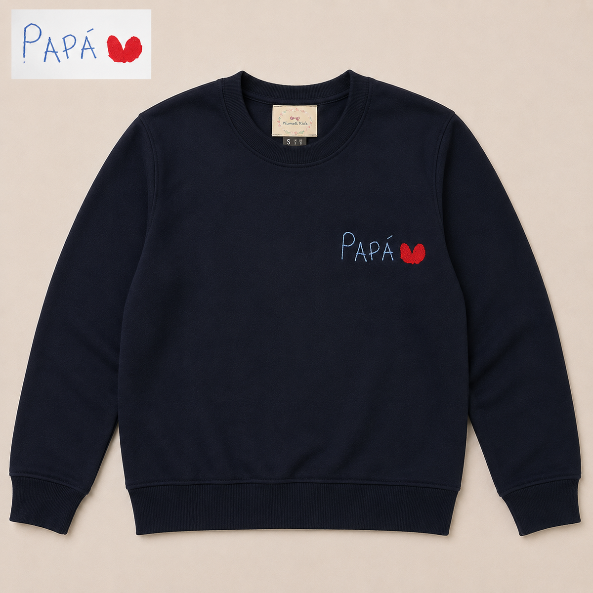 Sudadera con la letra de tu peque bordada