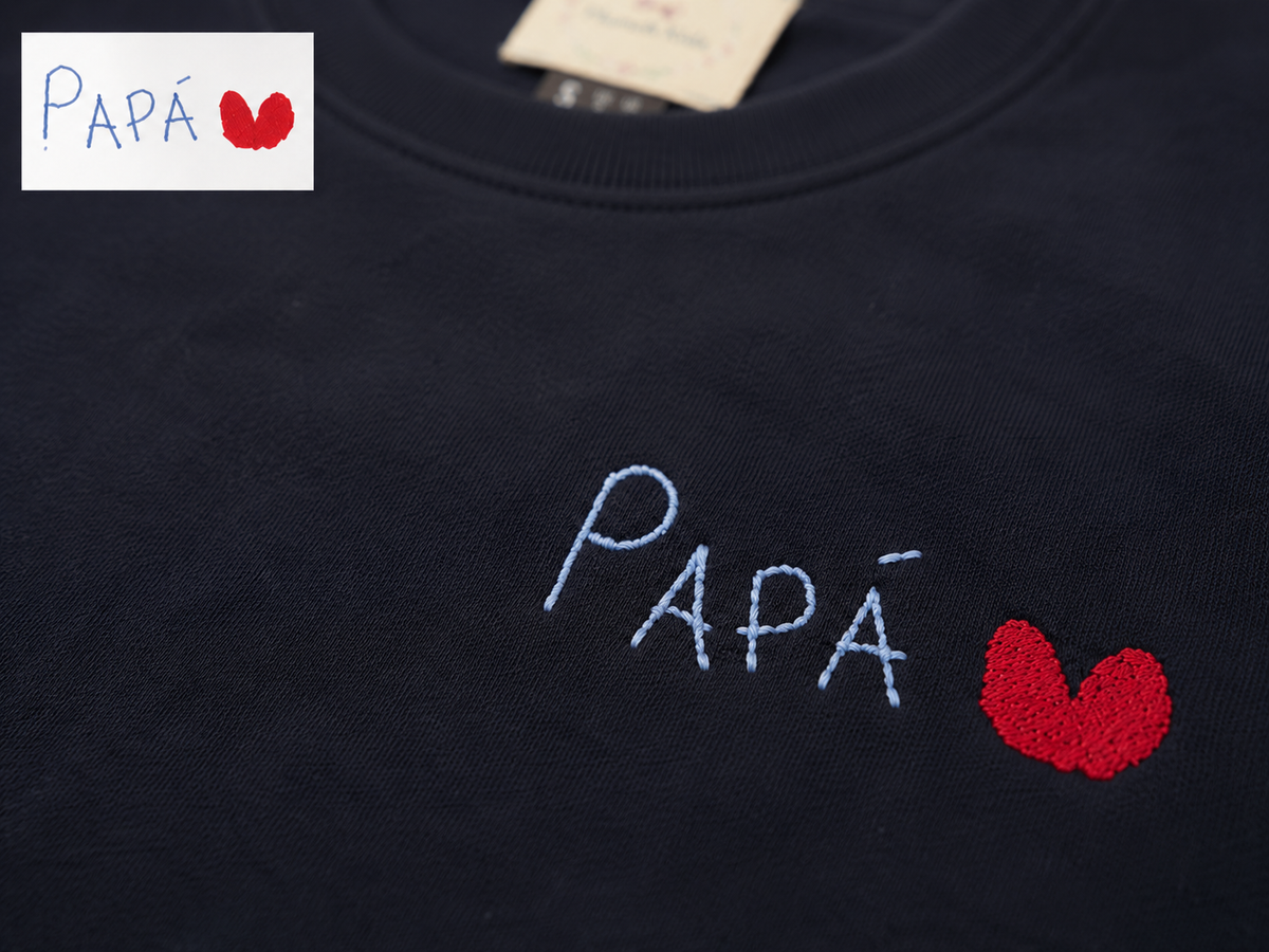 Sudadera con la letra de tu peque bordada