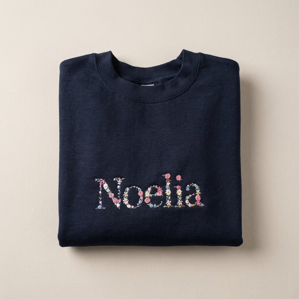 Sudadera Infantil Floral marino