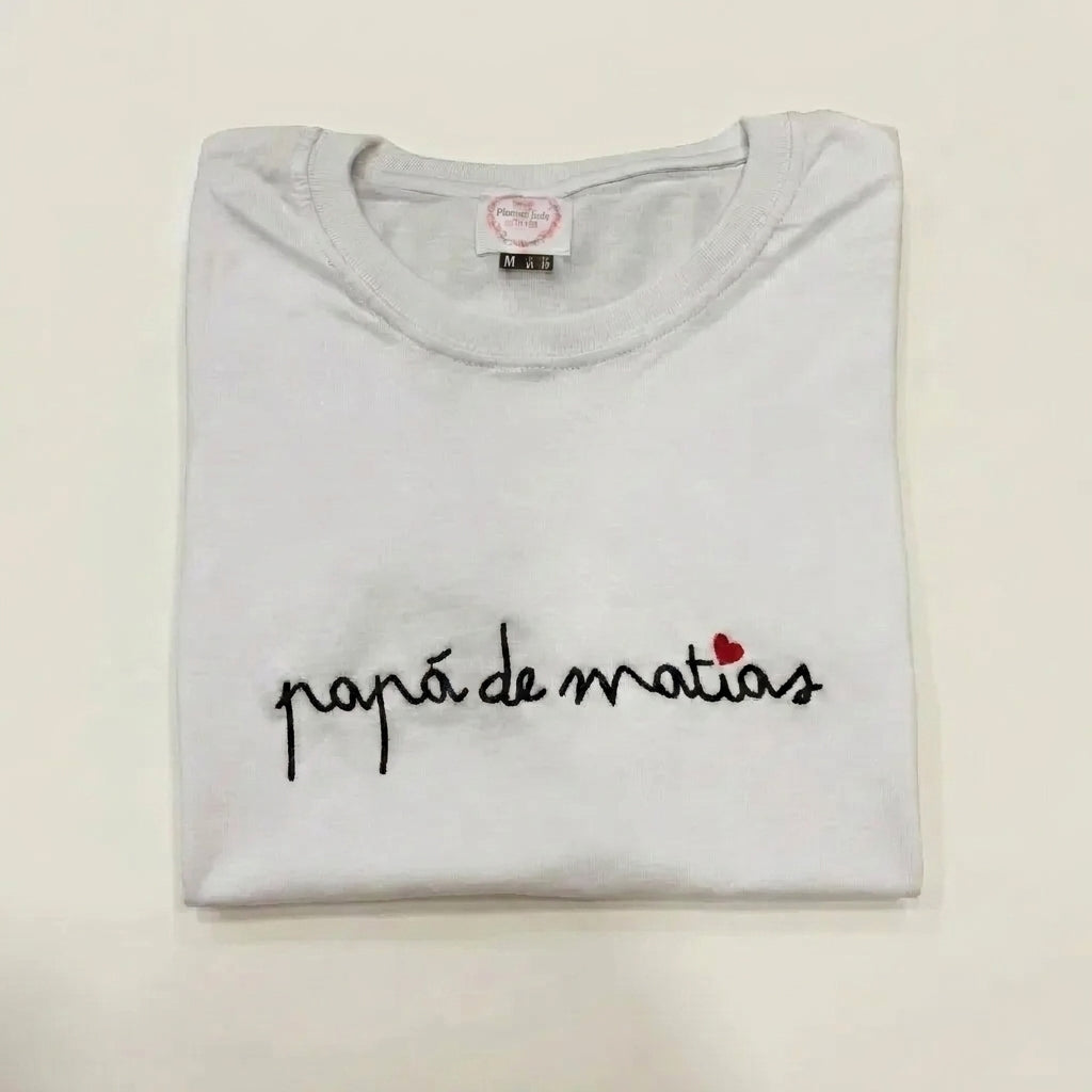 Camiseta Papá de… Caligrafía