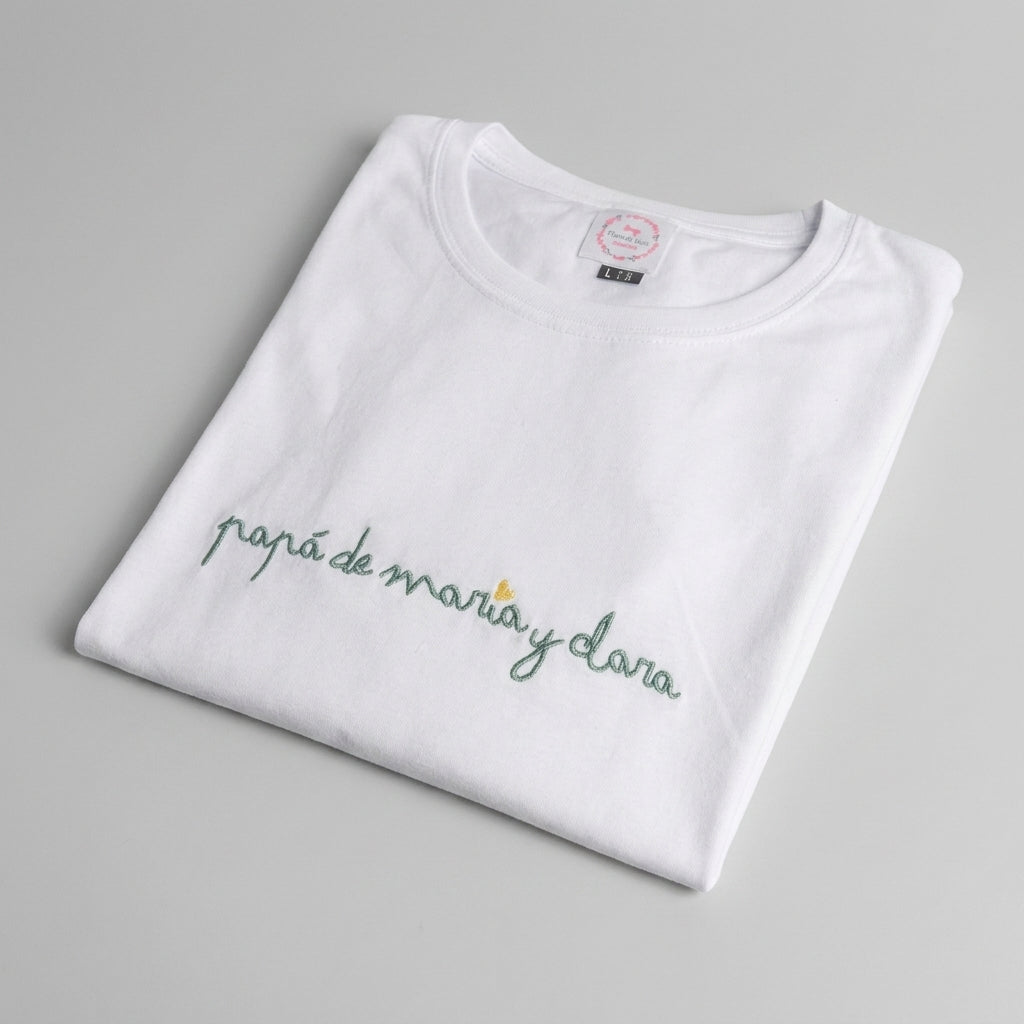 Camiseta Papá de… Caligrafía
