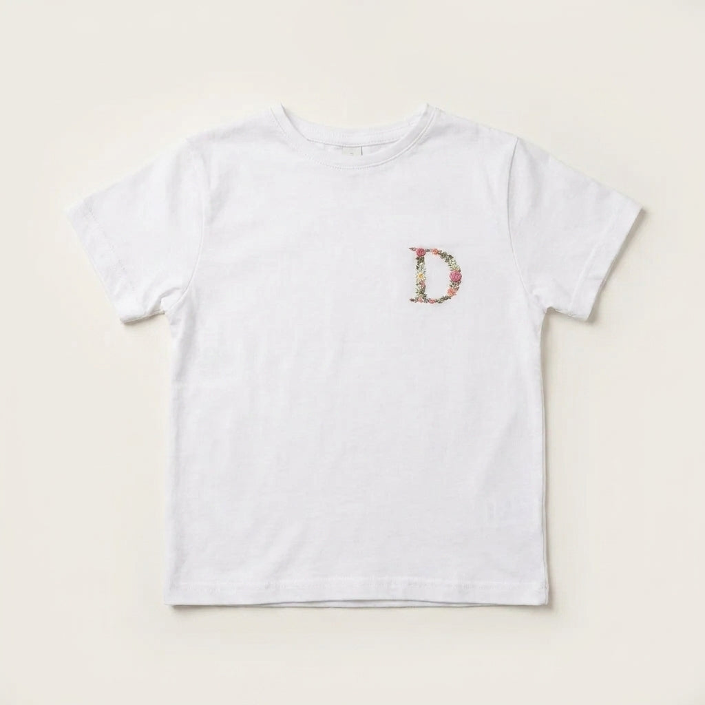 Camiseta niño Inicial Floral