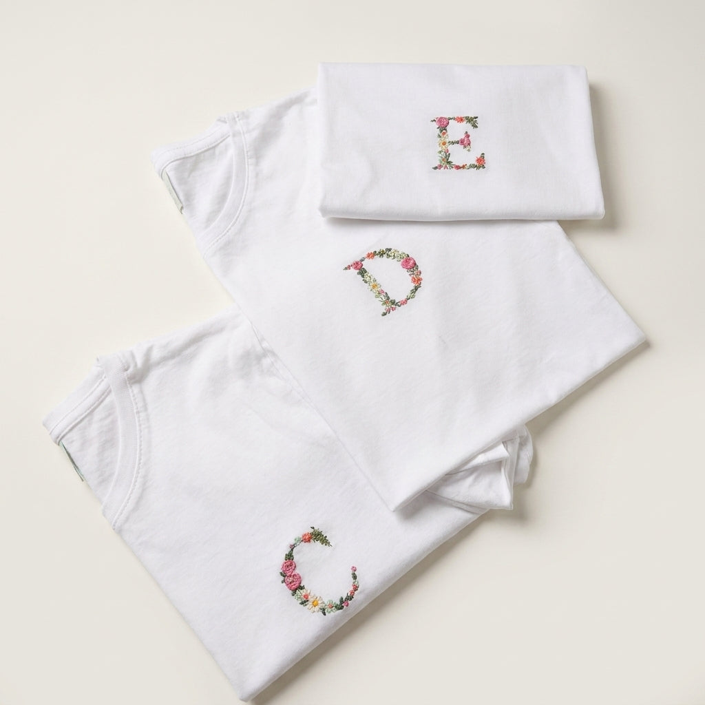 Camiseta niño Inicial Floral