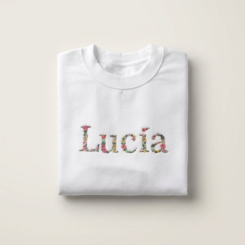 Sudadera Infantil Floral blanca
