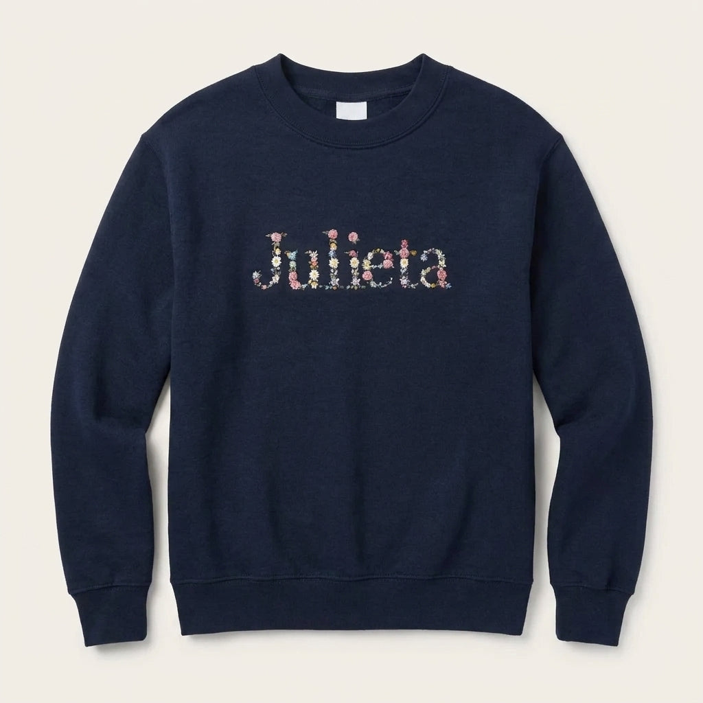 Sudadera Infantil Floral marino
