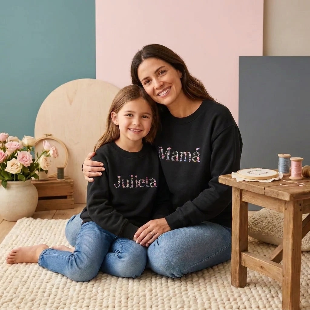 Sudadera Mujer Marino Floral